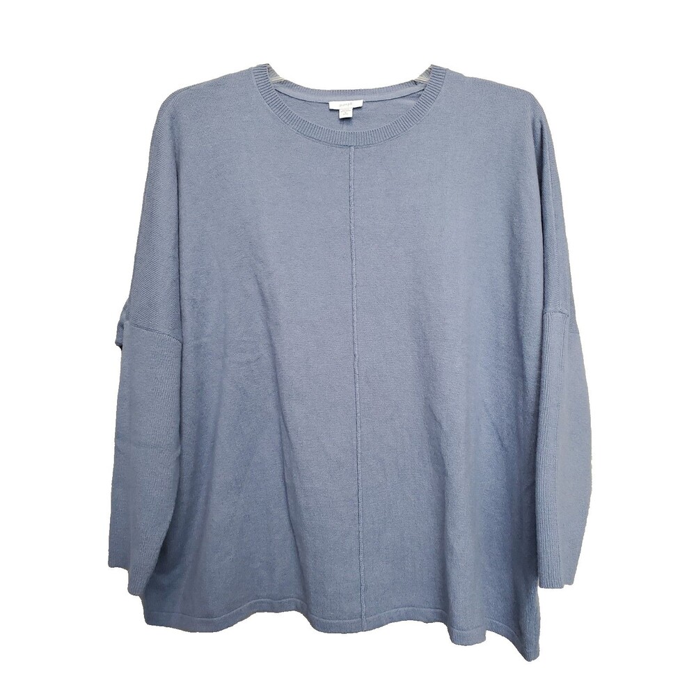 J Jill Pure Jill Blue Relaxed Fit Dolman Sleeve Seam Detail Pullover Sweater XLP